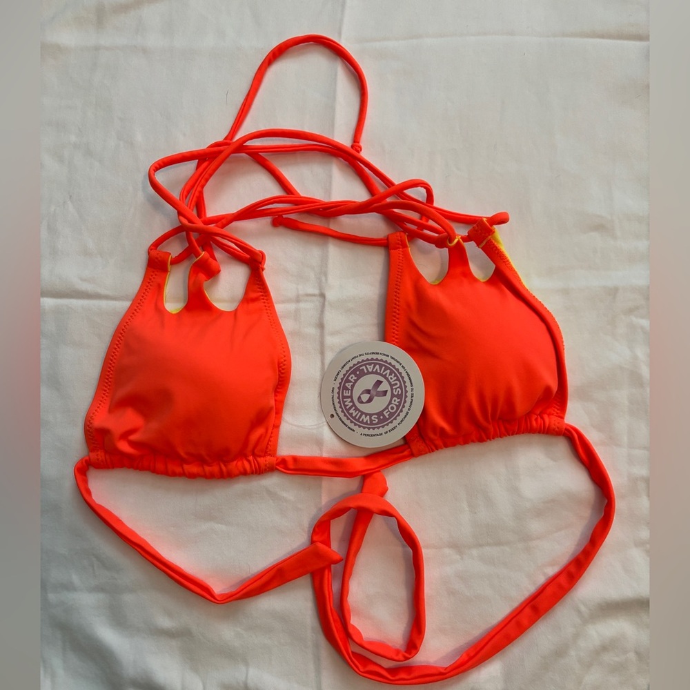Bright Orange Bikini Top
